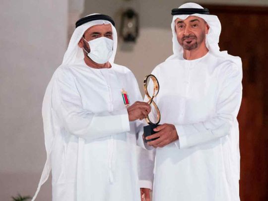 12 personalities have been honored at 10th edition of Abu Dhabi Awards by Sheikh Mohamed Bin Zayed