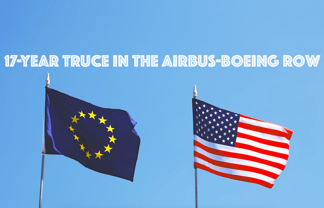 The US and EU have agreed to a 17-year truce in the Airbus-Boeing row